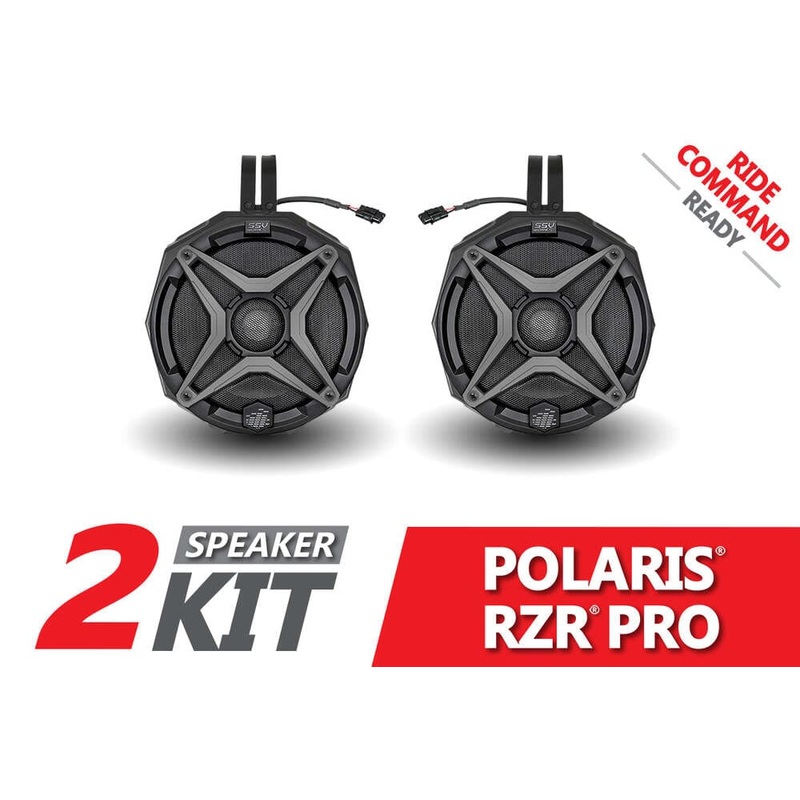 SSV Works ’20-’24 Polaris RZR Pro 6.5in Cage-Mount Plug-&-Play Speaker-Pods for Ride Command