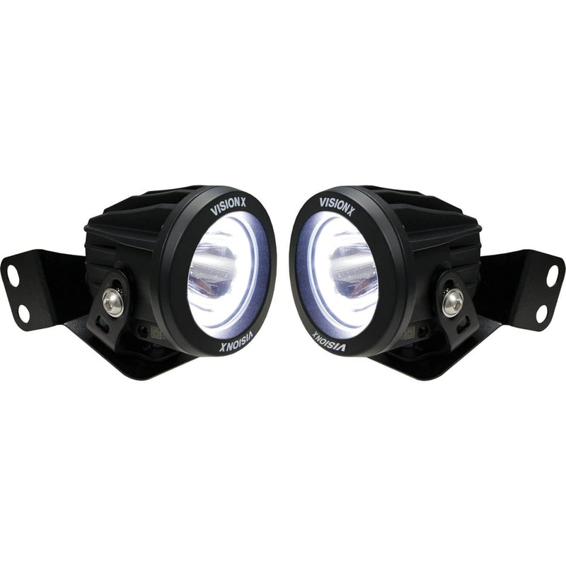 Vision X 08-19′ Polaris RZR A-Pillar Mounts with 2 XIL-OPRH115 Lights