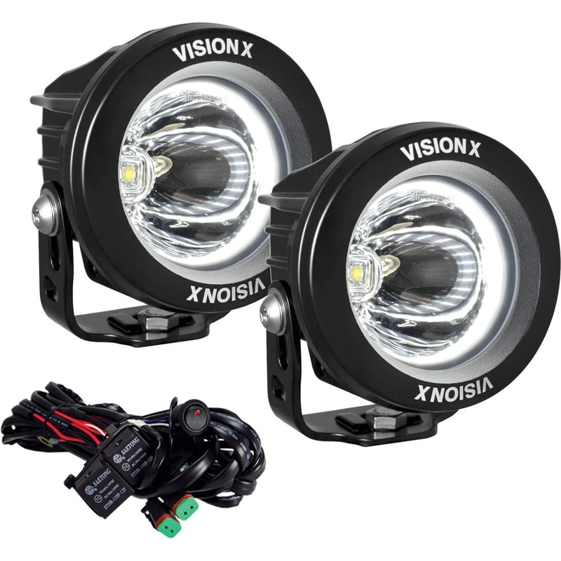 Vision X 3.7 Optimus Round 15 White Halo Light Kit