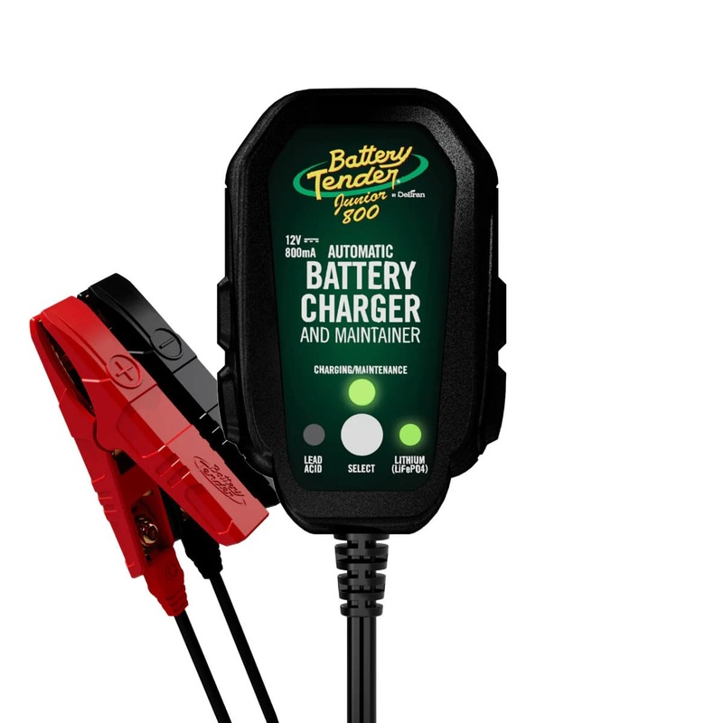 Battery Tender 800mA 12V Junior Selectable Chemistry Battery Charger & Maintainer