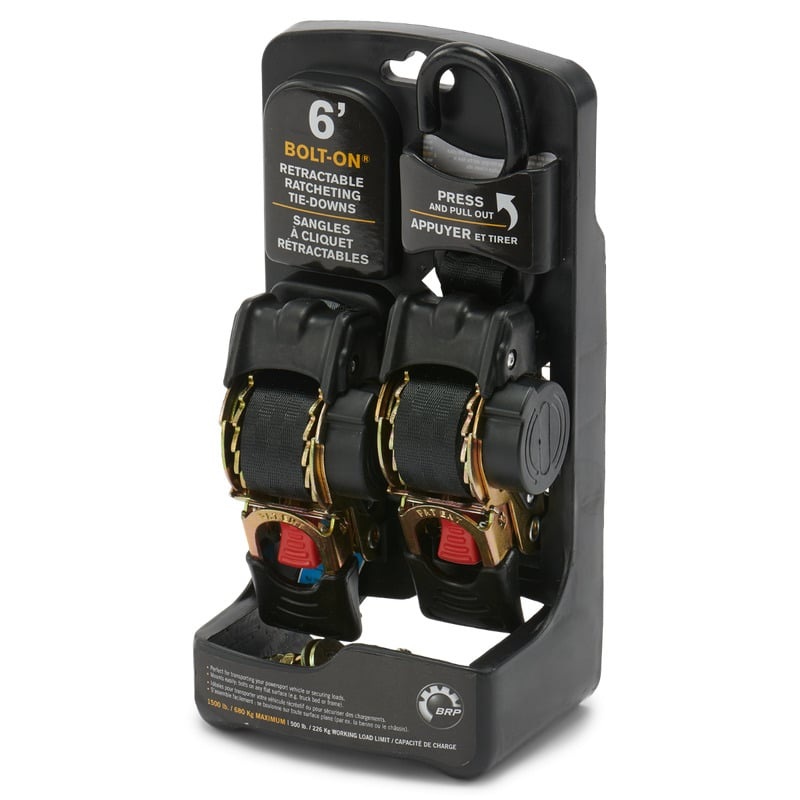 BRP Can-Am Bolt-On Retractable Ratcheting Tie-Downs