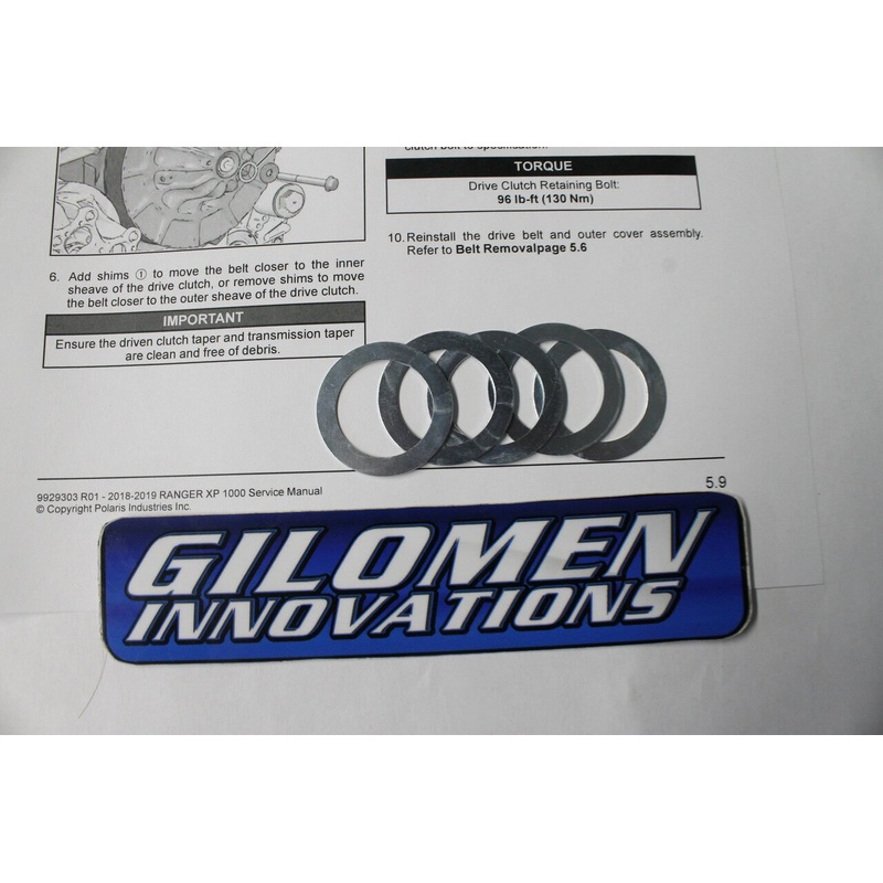 Gilomen Innovations P90X/P90XT Alignment Shim Kit