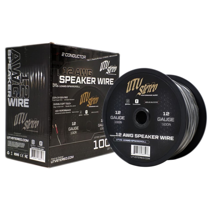 UTV Stereo 12 AWG Speaker Wire Roll – 100ft