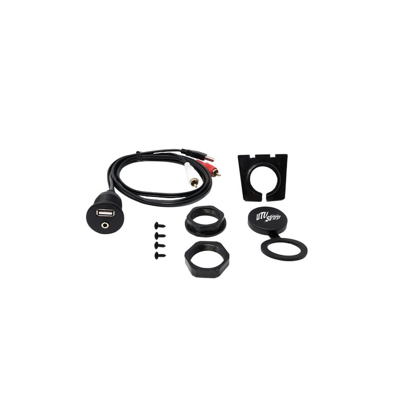 UTV Stereo USB & Auxiliary Flush Mount Adapter for Source Units