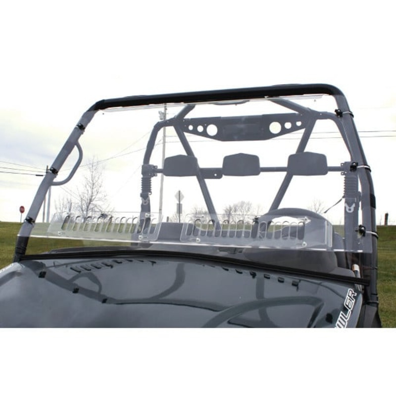 Falcon Ridge ’12-’14 Arctic Cat Prowler W Aero Vent Front Hard Coated Windshield Round Bars