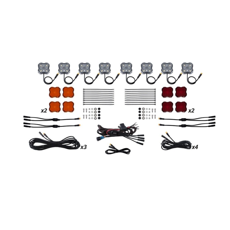 Diode Dynamics Stage Series Single-Color LED Rock Light Kit – 8-pack