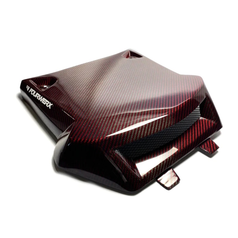 Fourwerx 20+ Polaris RZR Pro XP/Pro R  V2 Red Weave Carbon Fiber Hood