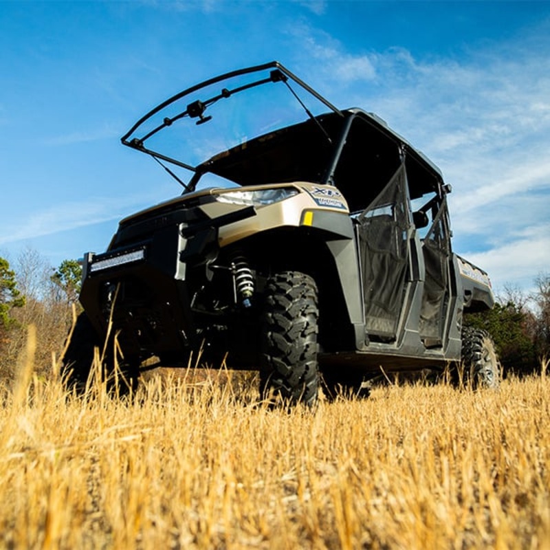 Falcon Ridge Polaris Ranger Mid-Size Pro Fit Velocity Flip Up Hard Coated Windshield