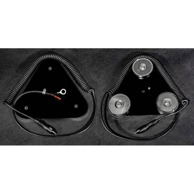 Buggy Whip Inc Magnetic Mount (3 Magnets) For Fiberglass Whips With Lamp Holder Under 5ft