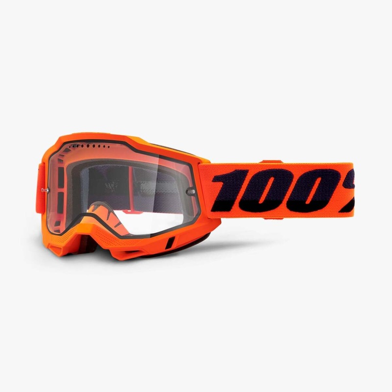 100% Accuri 2 Enduro MTB Goggles – Neon Orange – Clear Lens