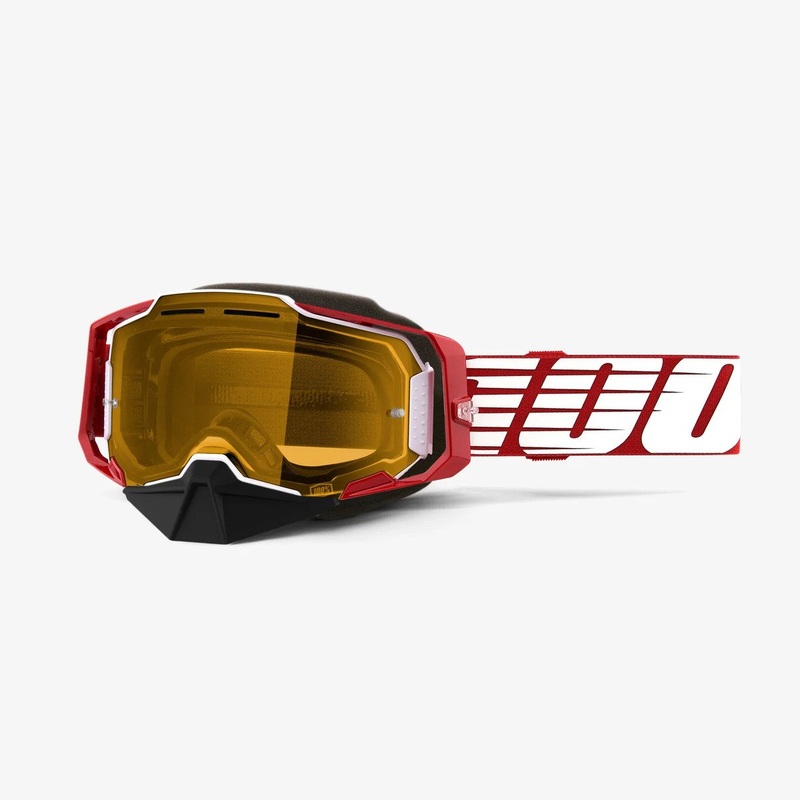 100% Armega Snow Goggles – Oversized Deep Red