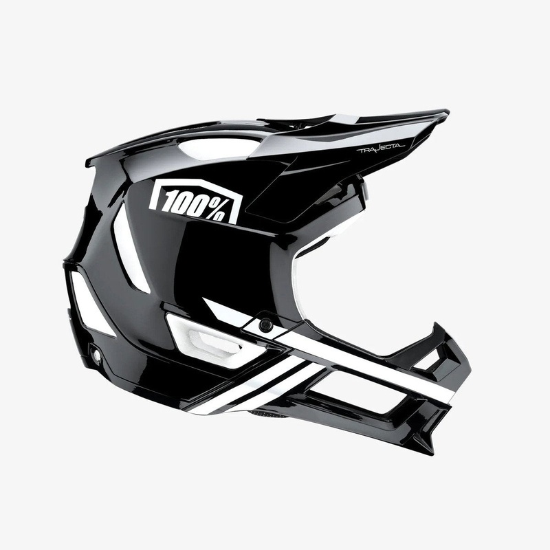 100% Trajecta Helmet with Fidlock – Black/White