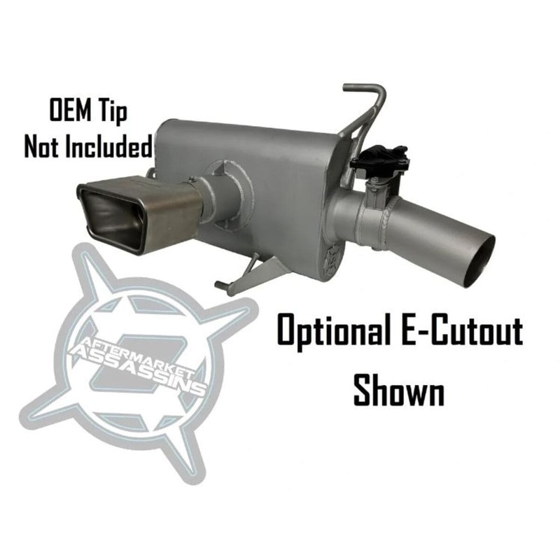 Aftermarket Assassins ’22-’25 Polaris RZR Pro R 4 Cylinder Slip-On Exhaust with Center Exit & 3 Side Dump