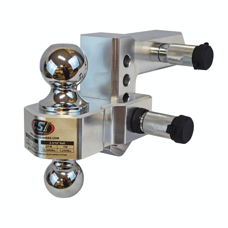 CSI Accessories 106204 Aluminum Adjustable Ball Mount – 4 Drop