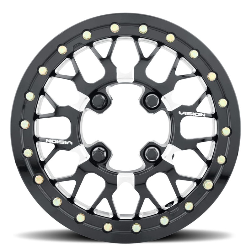 Vision Wheel 346BL Storm – Black Milled With Beadlock