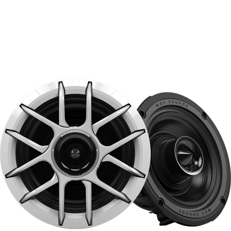 Wet Sounds Zero Series 6.5-inch High-Output Component Style Coaxial Speakers – White