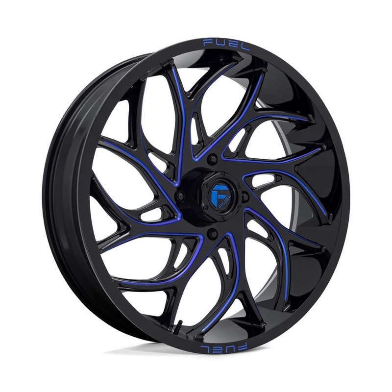 Fuel D778 Runner UTV Wheel Gloss Black Milled Candy Blue