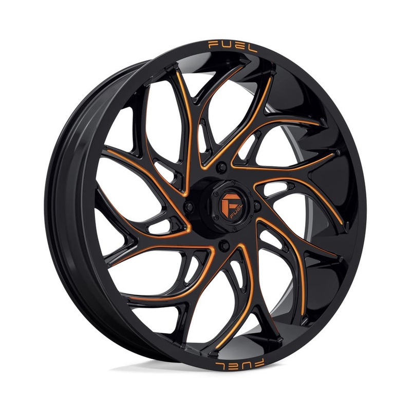 Fuel D780 Runner UTV Wheel Gloss Black Milled Orange