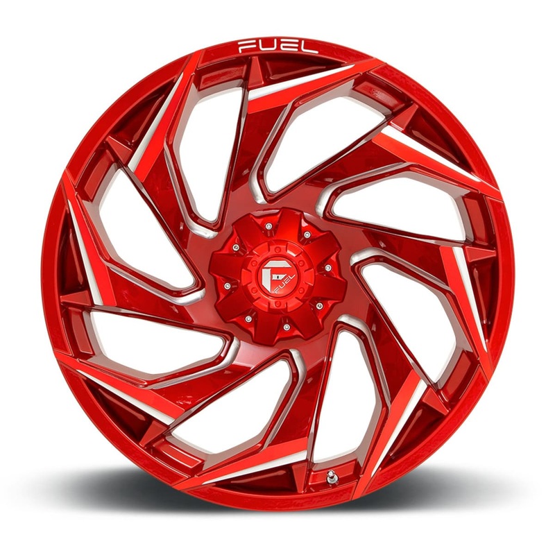 Fuel D754 Reaction UTV Wheel – Candy Red Milled (5 Lug)