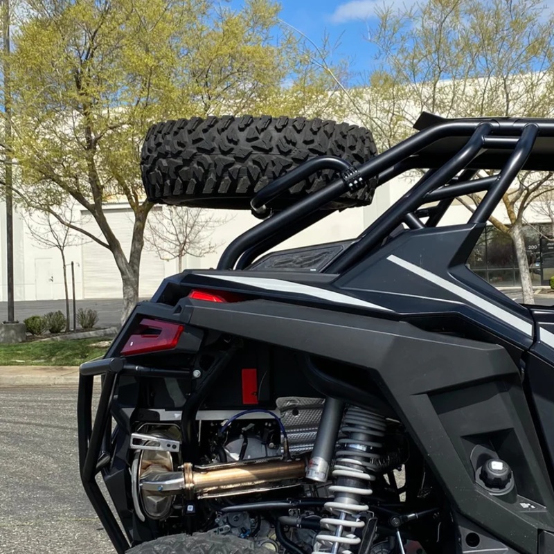 Factory UTV Polaris RZR Turbo R 4 Dual Clamp Spare Tire Mount