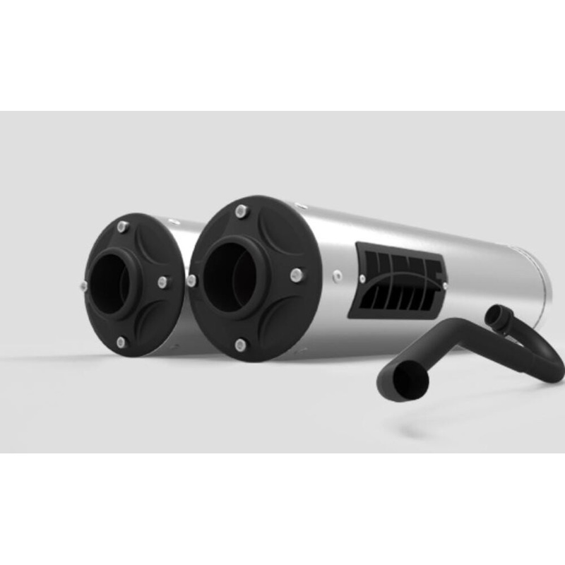 HMF Can-Am Maverick XDS Turbo Titan-QS Dull Full Exhaust Systems – Blackout