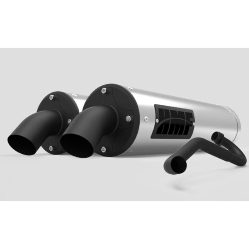 HMF ’15-’20 Polaris RZR S 900 Trail/XC Titan-XL Dual Full Exhaust Systems – Blackout