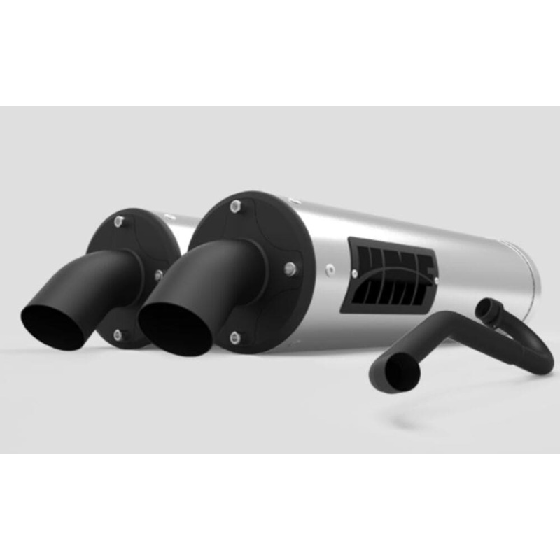 HMF 15-22 Polaris General Titan-XL Dual Full Exhaust Systems – Blackout