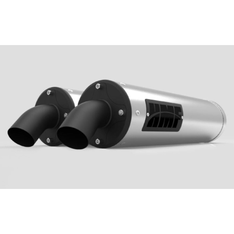 HMF ’16-’21 Polaris RZR XP Turbo/Turbo S Titan-XL Dual Slip-On Exhaust Systems – Blackout