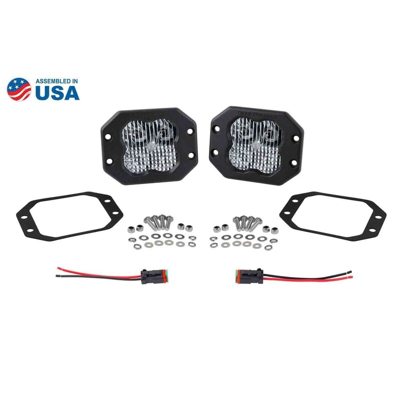 Diode Dynamics Stage Series 3 SAE/DOT White Pro Flush Mount LED Pod – Pair