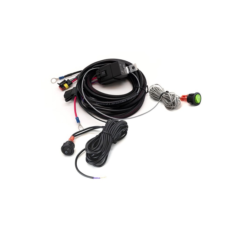 Triple R Lighting Single-Lamp Wiring Kit with Momentary Switch (3-Pin, Superseal, 12V)