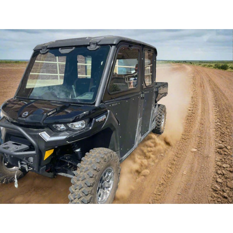 Dirt Warrior Accessories ’16+ Can-Am Defender 4-Seat Cab Enclosure Upper Side Doors Panels To Go with SuperATV Doors