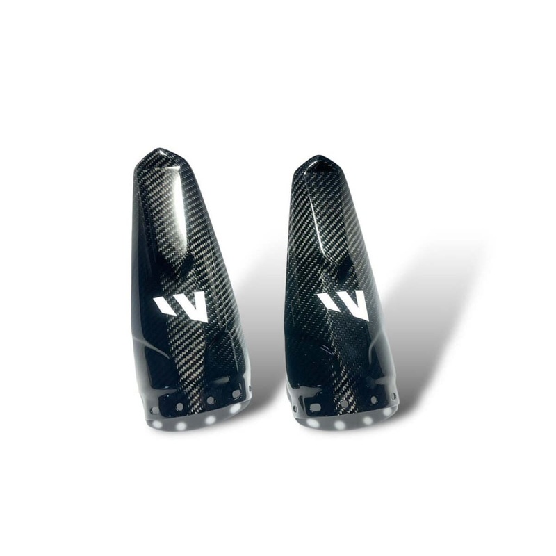 Fourwerx Can-Am Maverick R Carbon Fiber Rear Shock Guard – Set