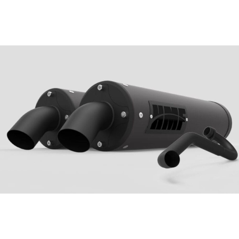 HMF ’15-’23 Polaris RZR XP 1000 Titan-QS Dual Full Exhaust Systems – Blackout