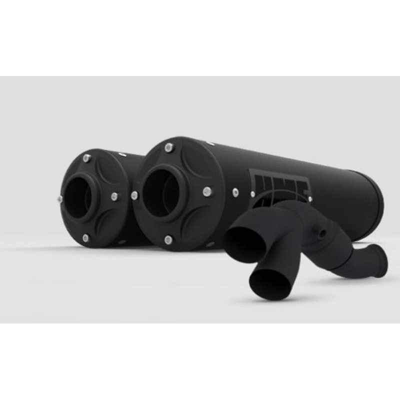 HMF Can-Am Maverick R Big Core Dual Turbo Back Exhaust Systems – BlackOut