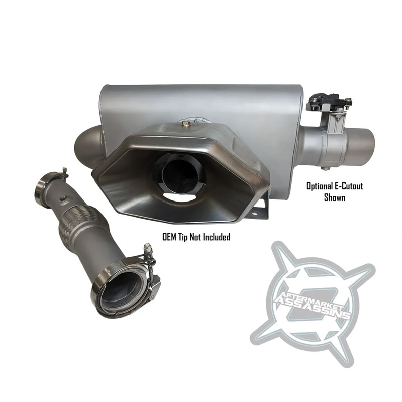 Aftermarket Assassins ’24 Can-Am Maverick R Center Exit & 3 Side Dump Full Exhaust