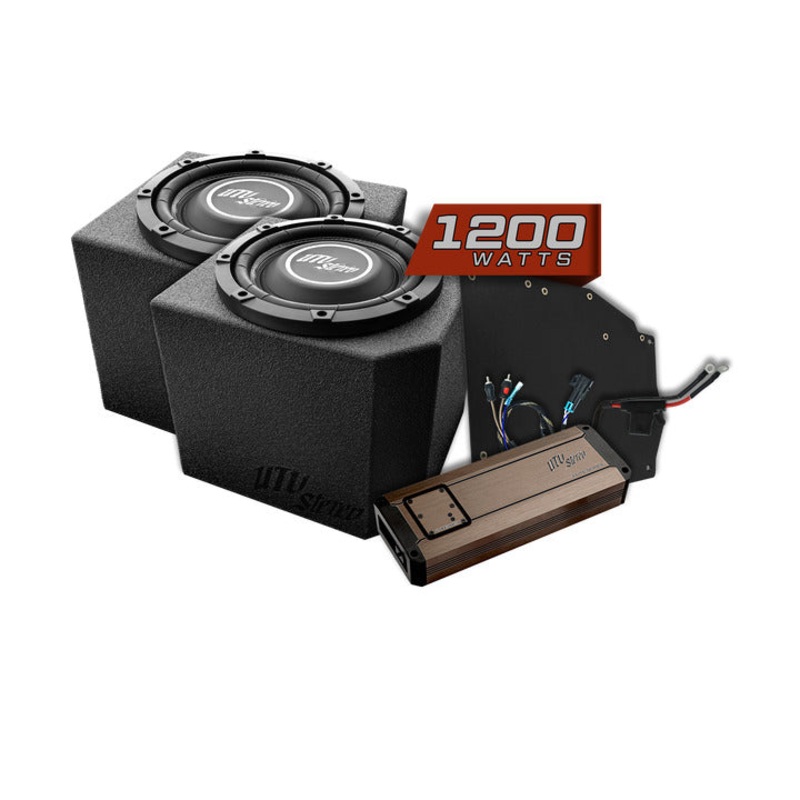 UTV Stereo Polaris Ranger 1200W Dual 10 Subwoofer Kit