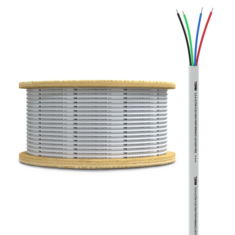 DS18 18-GA Marine Tinned 100% Copper OFC LED RGB Wires – 100 Feet