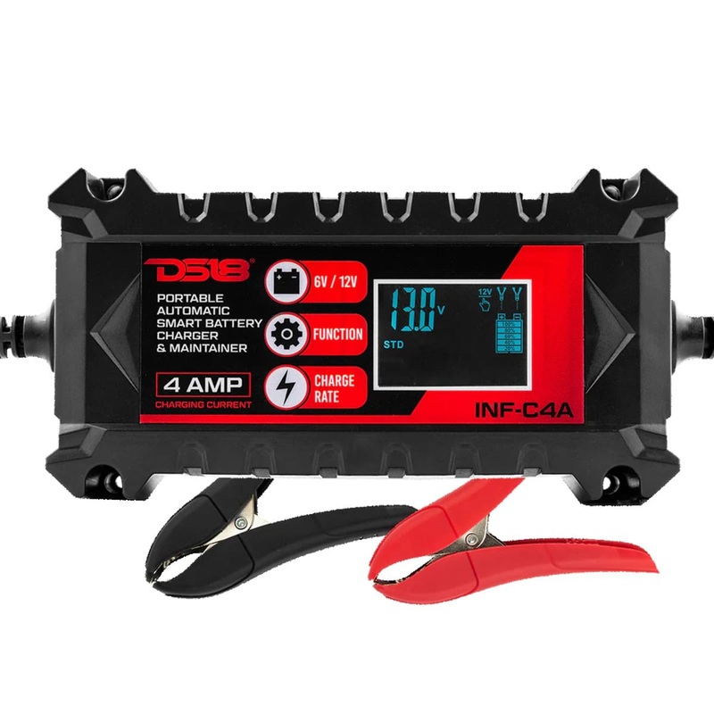 DS18 4 AMP Automatic Smart Lithium & AGM Car Battery Charger & Maintainer