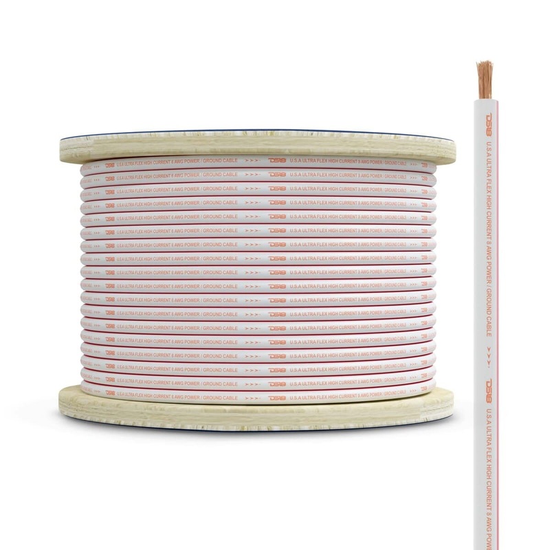 DS18 8-GA Marine Grade Tinned 100% Copper OFC Power Wire – 100 Feet