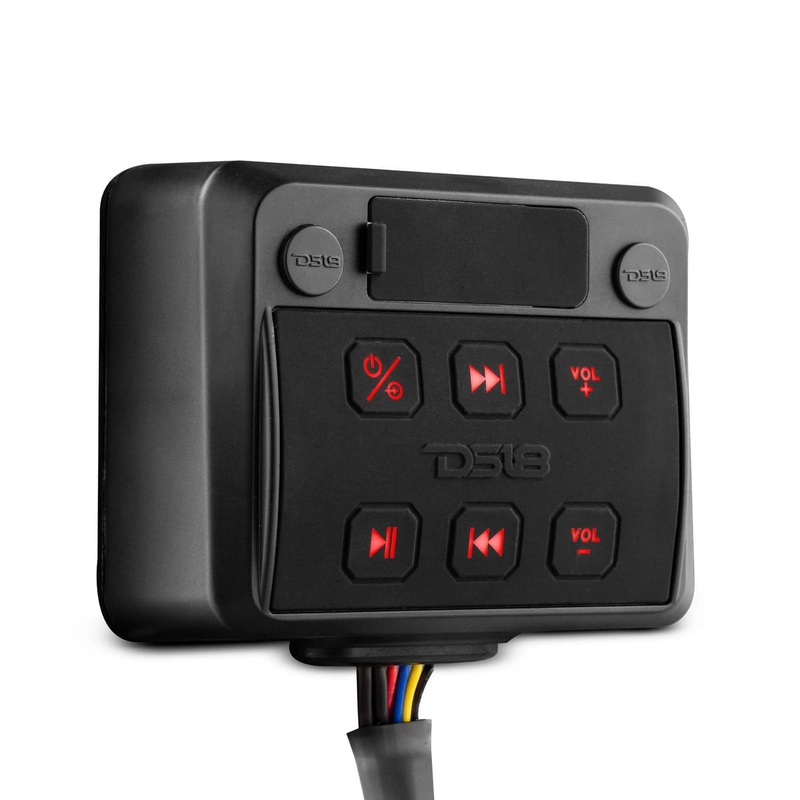 DS18 ENSBTRC-SQ Waterproof Receiver Enclosure w/Bluetooth, AUX Input, USB Player & Controls