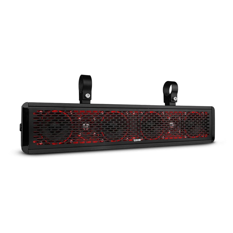 DS18 HYDRO SBAR25 25 Water Resistant Sound Bar Speaker System w/ RGB LED Lights 6 Speakers 600 Watts
