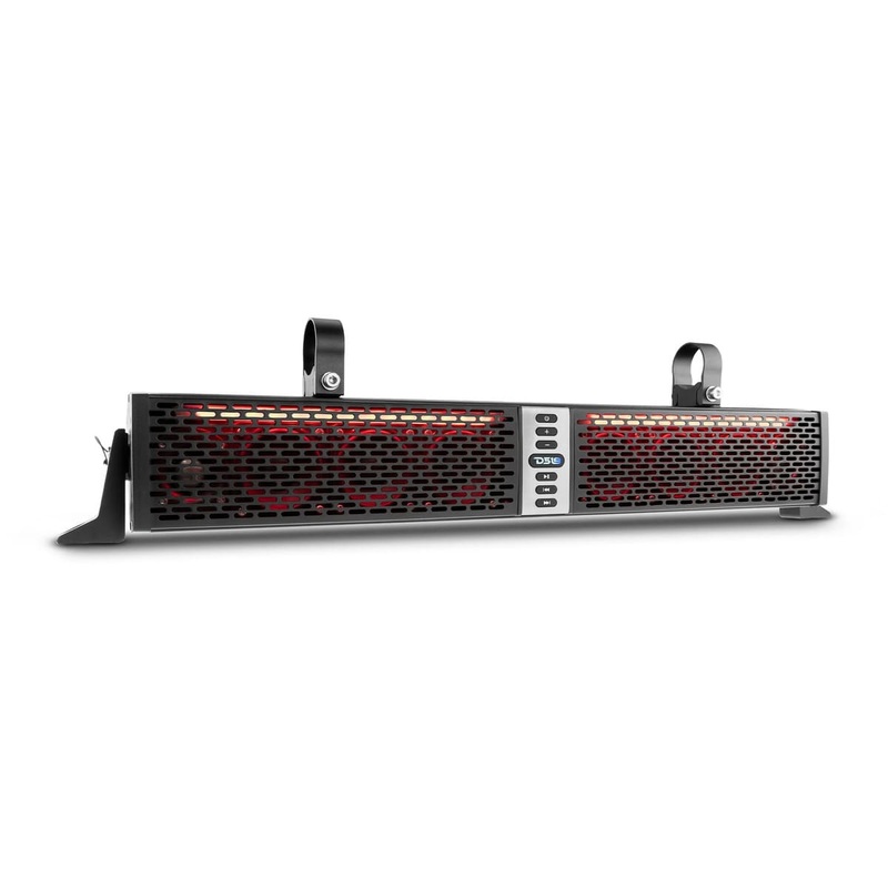DS18 HYDRO SBAR30BT 30 Marine Water Resistant Amplified w/ Bluetooth Sound Bar Speaker System RGB LED Lights 8 Speakers 700 Watts