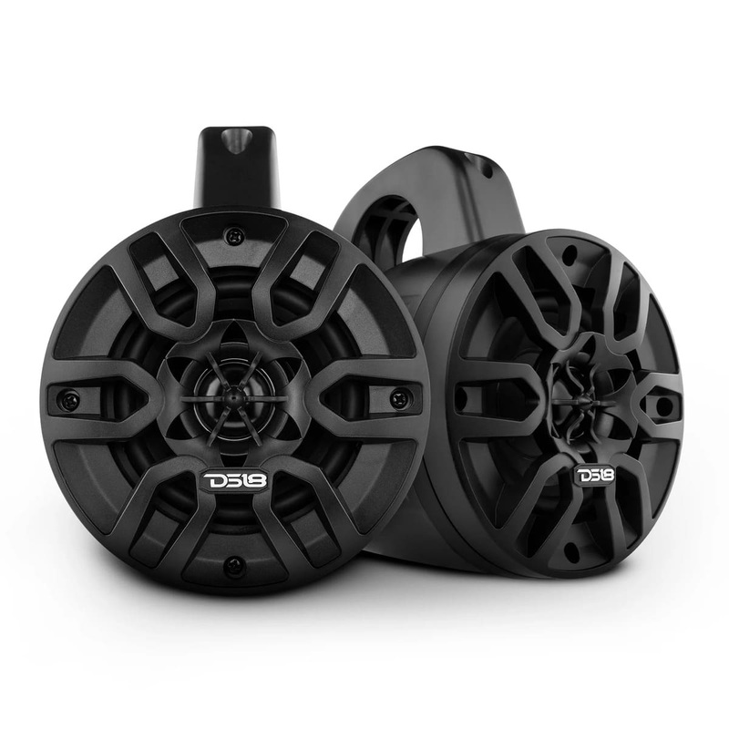 DS18 MP 4 Amplified w/ Bluetooth Tower Speakers 40 Watts RMS – Black