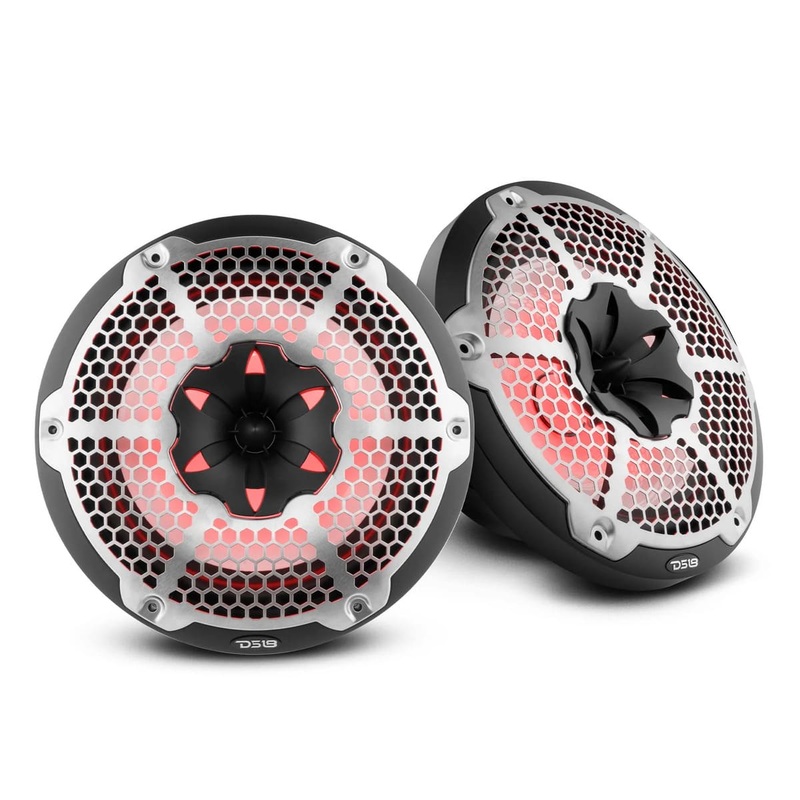 DS18 NXL 10 2-Way Coaxial Marine Speaker with RGB LED Lights 200 Watts RMS 4-Ohm