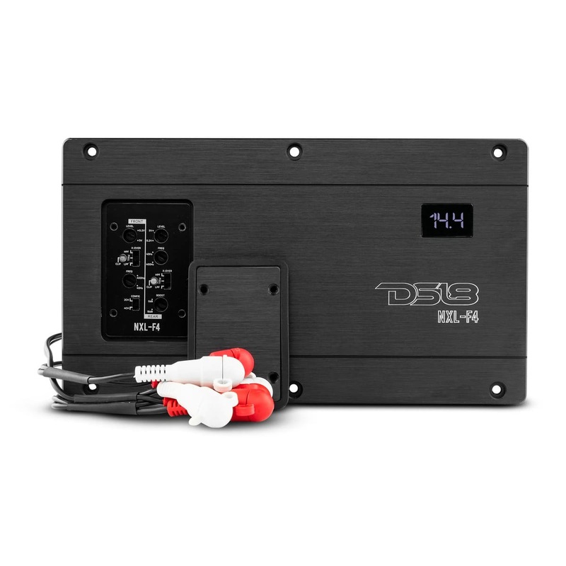 DS18 NXL 4-Channel Full-Range Class D 4 x 100 Watts RMS @ 4-Ohm IP67 Flush Mount Amplifier