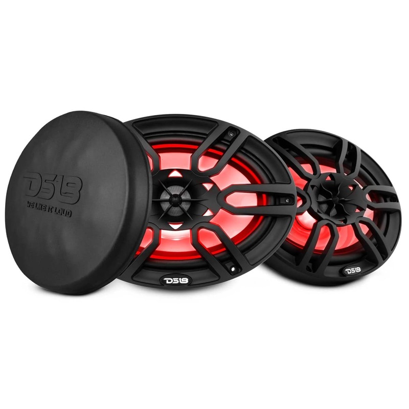 DS18 NXL 6×9 2-Way Coaxial Marine Speaker w/ 125 Watts RMS 4-Ohm RGB LED Lights