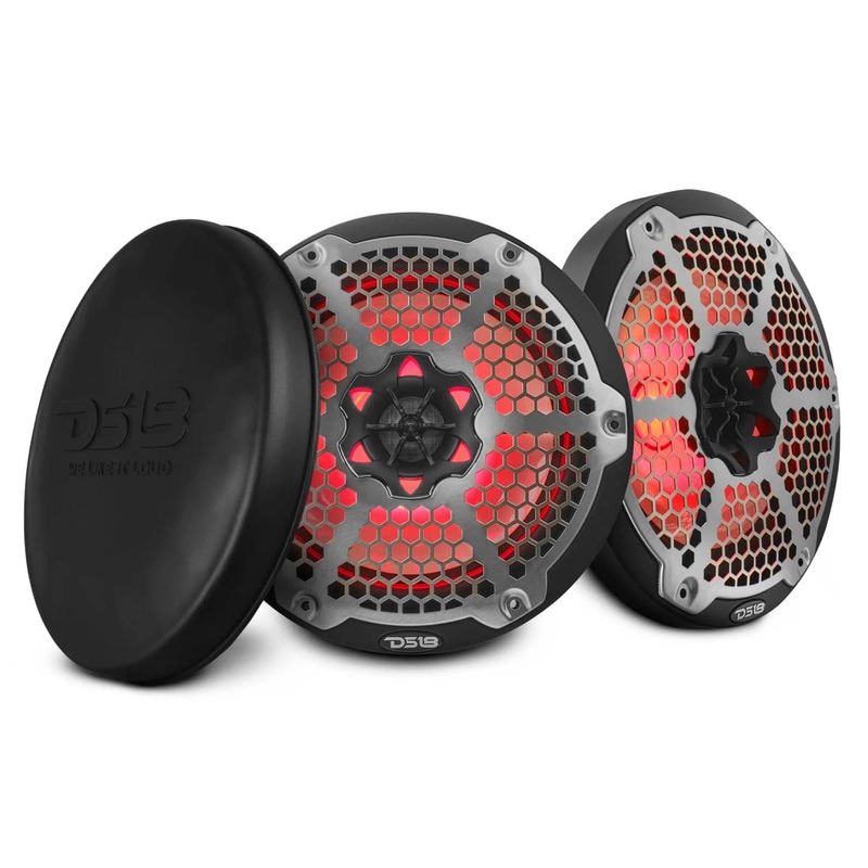 DS18 NXL 8 2-Way Coaxial Marine Speaker With RGB LED Lights 125 Watts RMS 4-Ohm