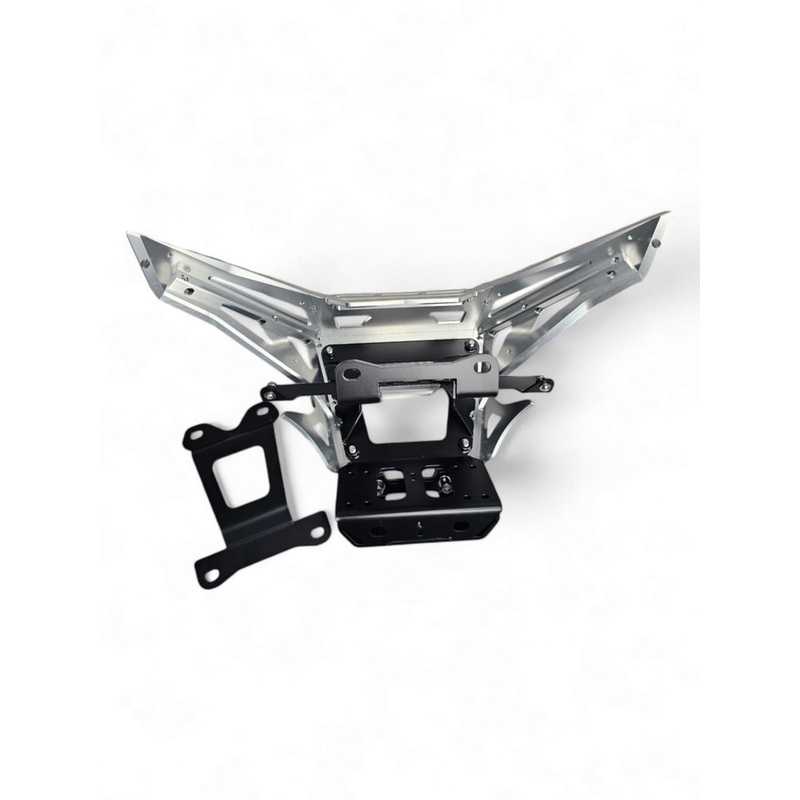 Elektric Offroad ’17+ Can-Am Maverick X3 Machined Billet Front Winch Bumper – Clear Anodize