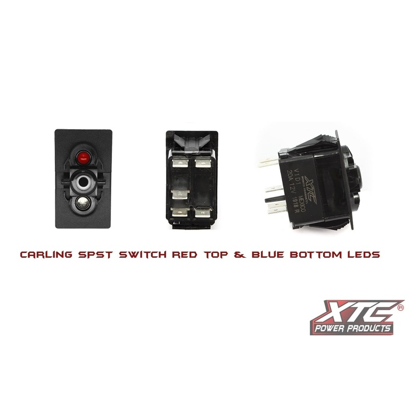XTC Carling Contura V SPST Switch with Red/Blue LED
