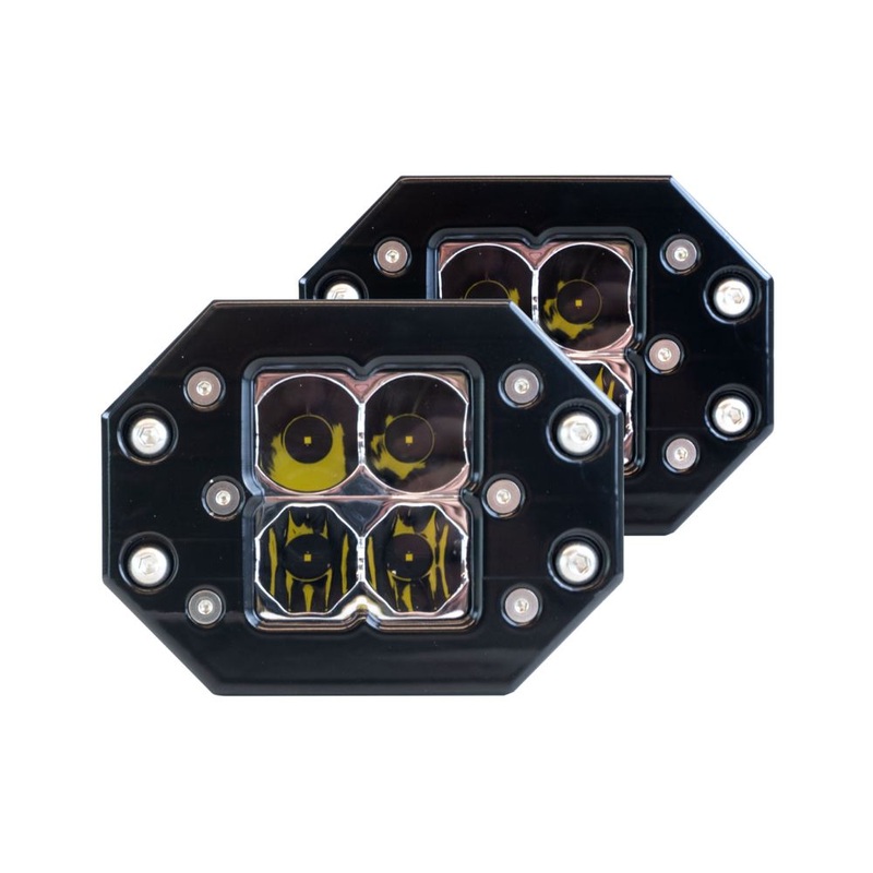 Heretic Studio Black Quattro Flush Mount (Pair)
